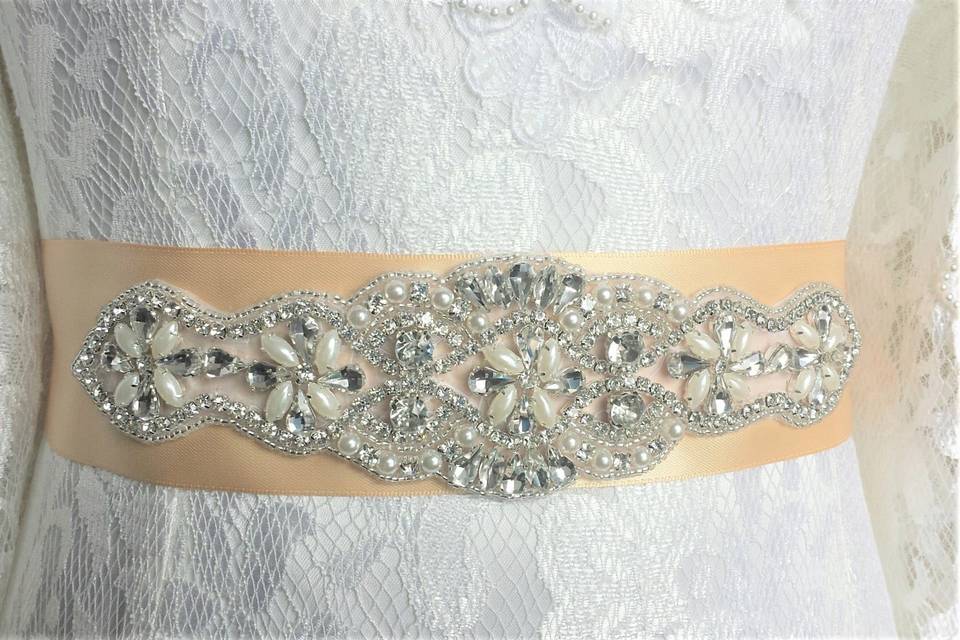 Sparkling rhinestone sash