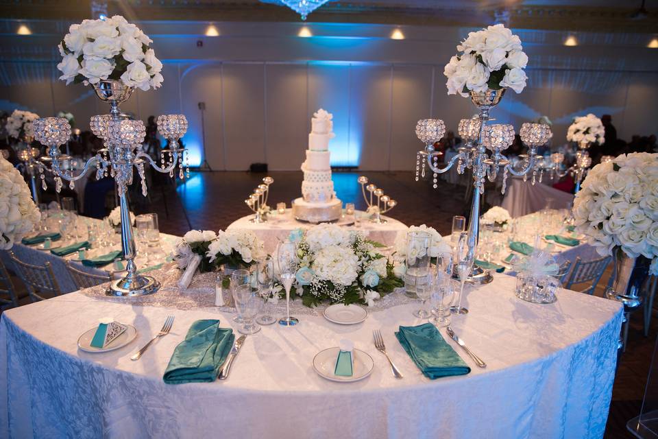 Bride and Groom table setting