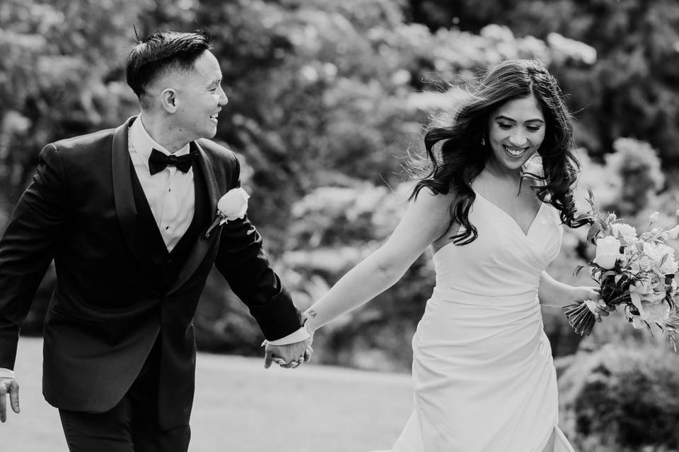 Couple running
