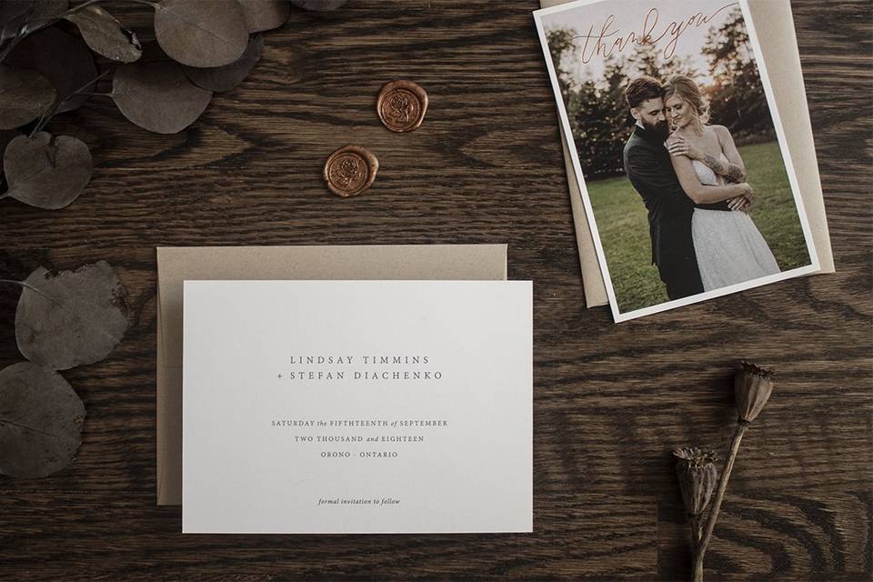 Save the Date & Thank You Card