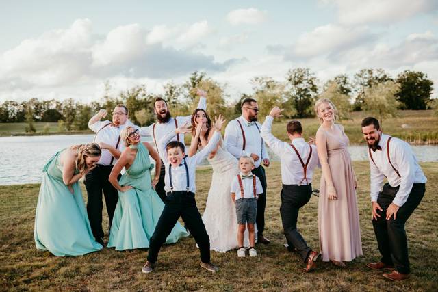 Wedding Party having fun