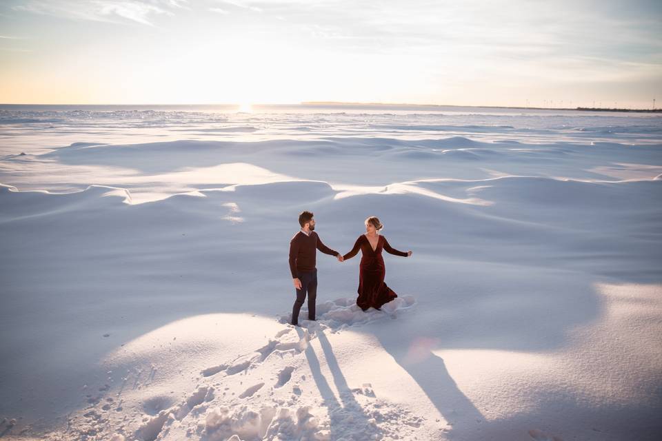 Winter engagement shoot