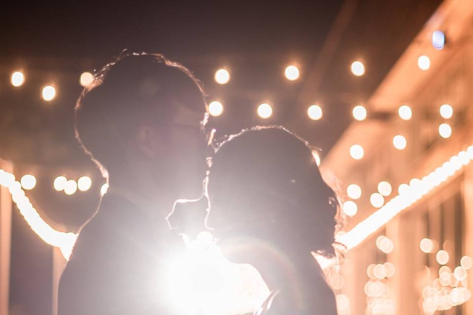 Nigh time wedding photo