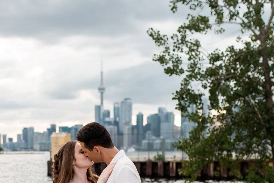 Toronto skyline engagement