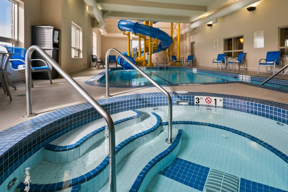 Swimming pool and waterslide