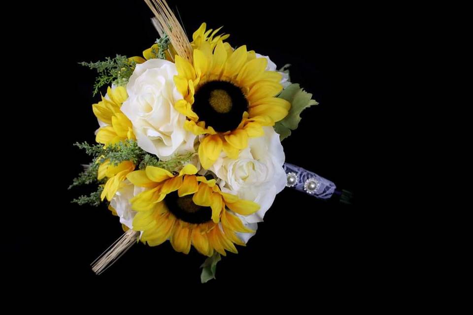 Sunflowers and wheat