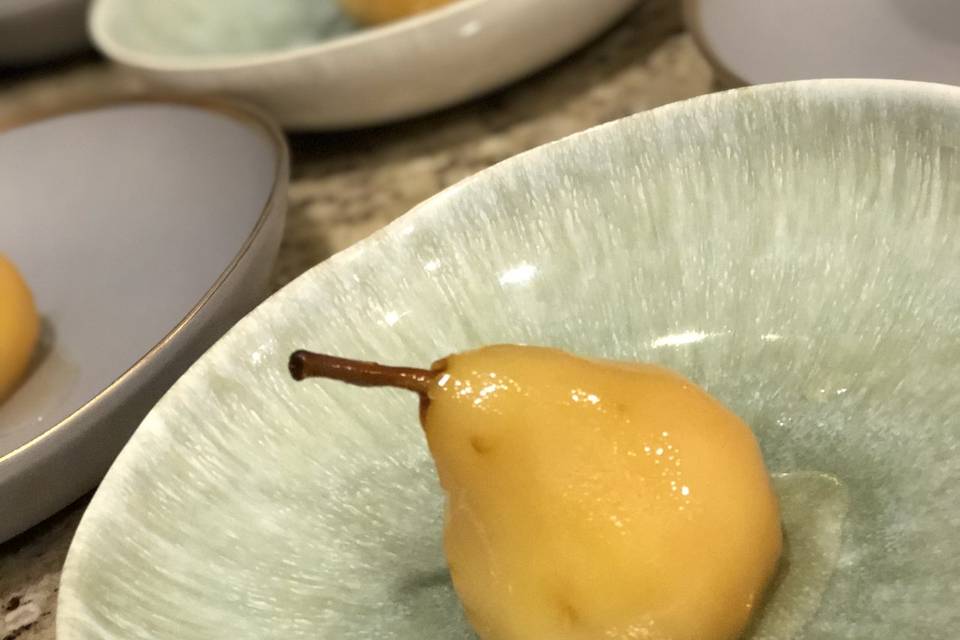 Wine Poached Pear