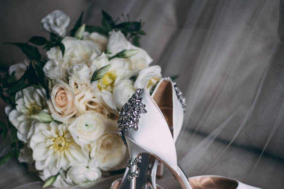 Shoes & Florals Detail Shot