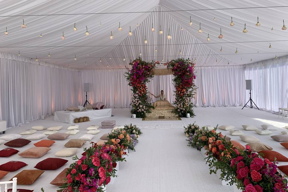 Sikh wedding outside Gurdwara