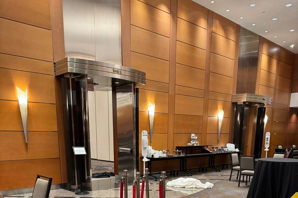 Red rope stanchions