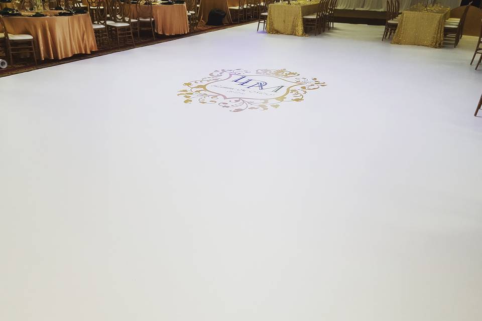 Monogram dance floor