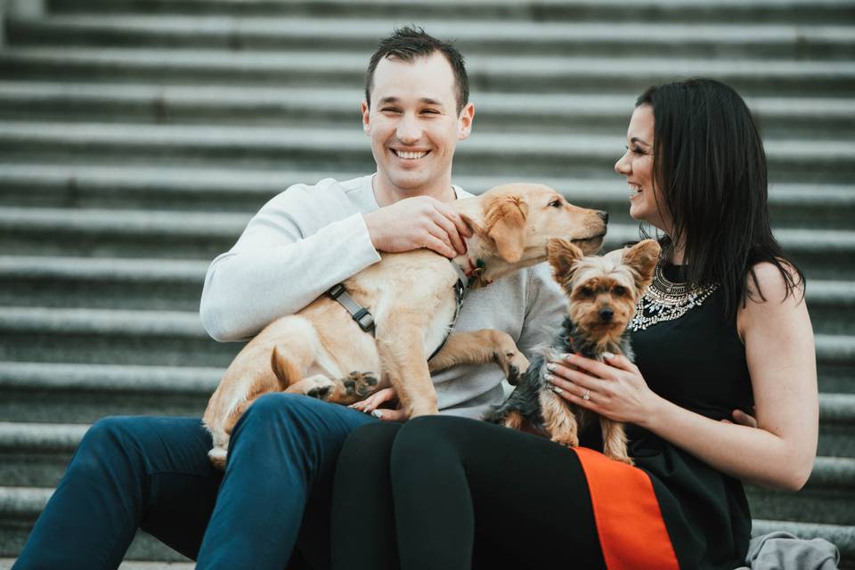 Portrait with pets