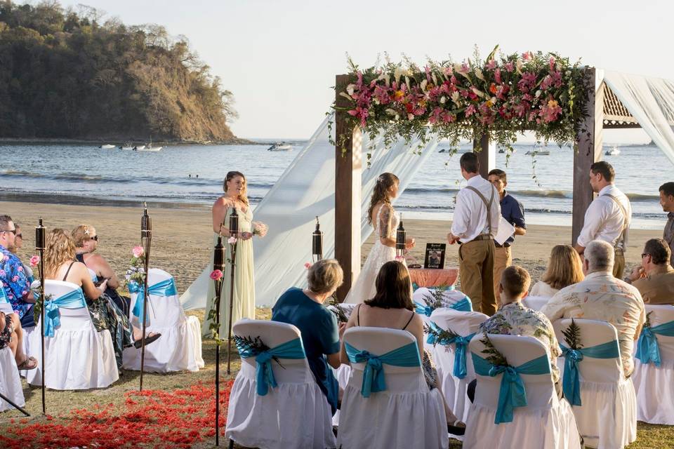 Beachside ceremony