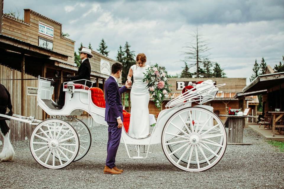 Stepping out of the carriage