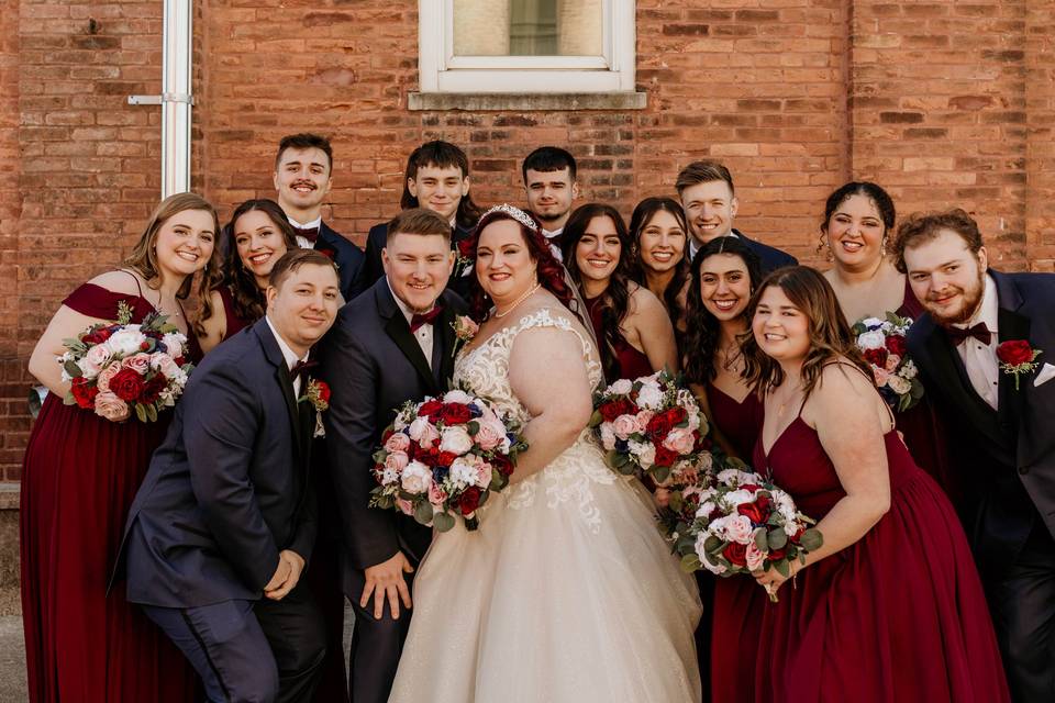 Custom wedding party look