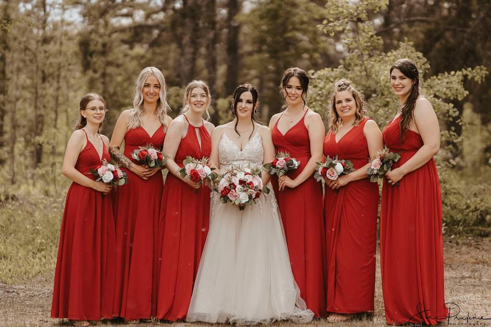 Custom bridal party flowers