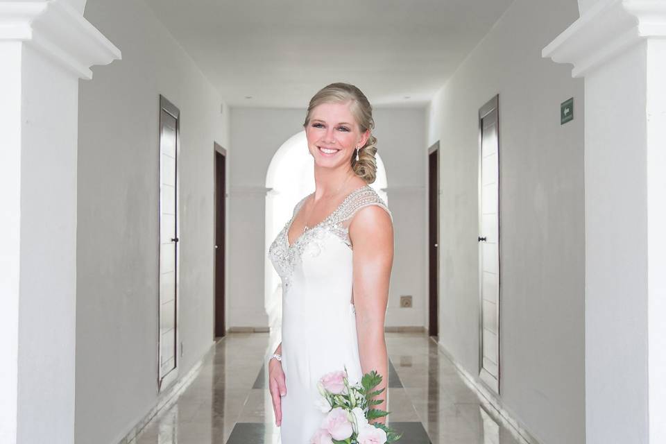 Beautiful bride abroad