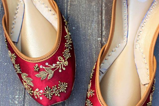 Embellished Red Bridal Shoes