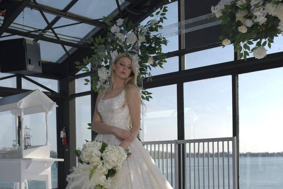 Custom made wedding dress