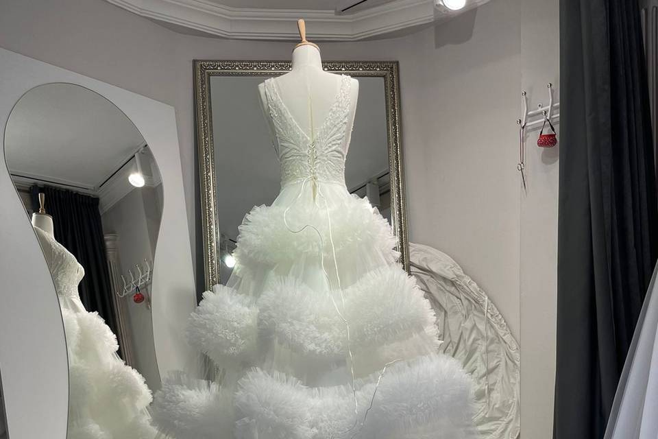 Custom made wedding dress