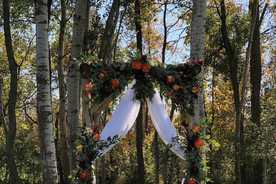 Decorated archway