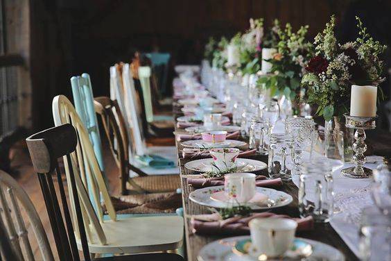 Rustic table arrangments