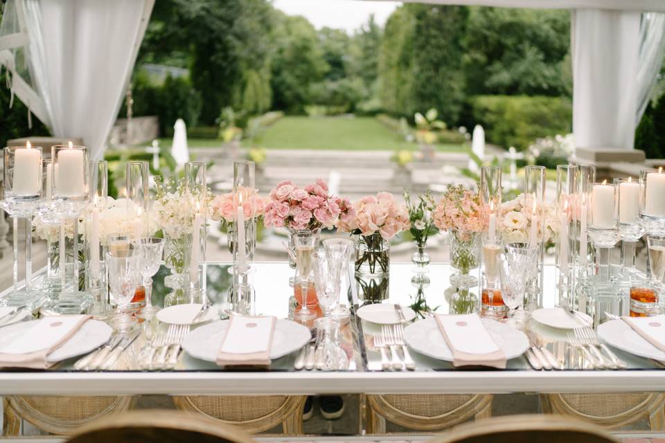 Outdoor wedding reception