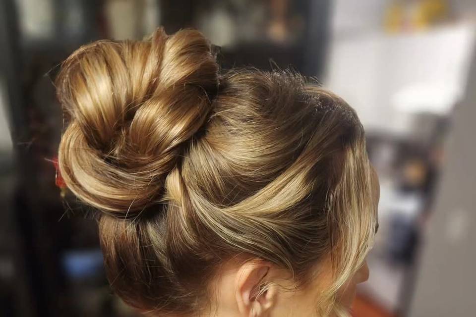 Elegant bridal updo