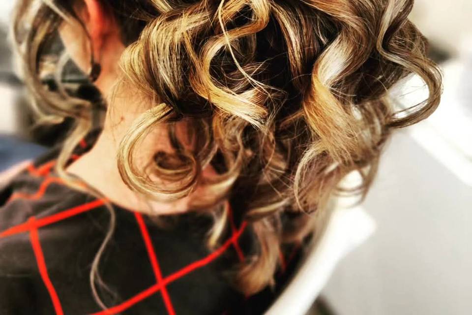 Bridal updo with braids
