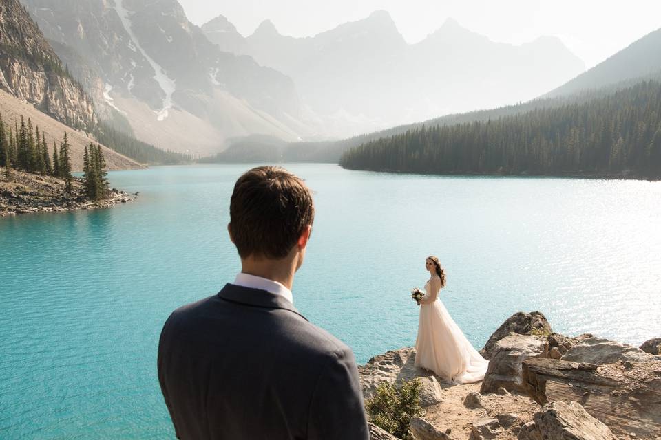 Moraine Lake, Alberta Wedding