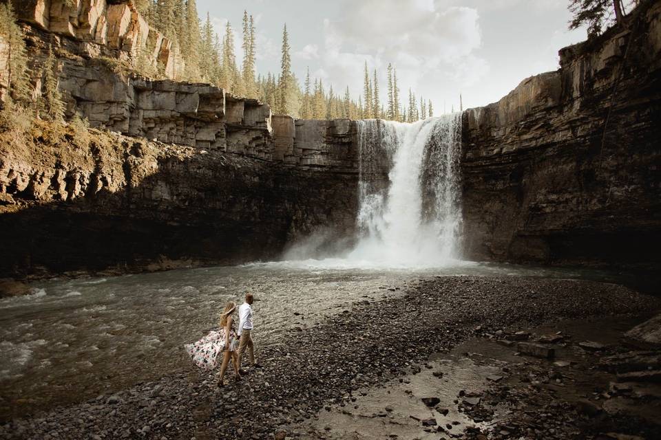 Nordegg Waterfall Engagement