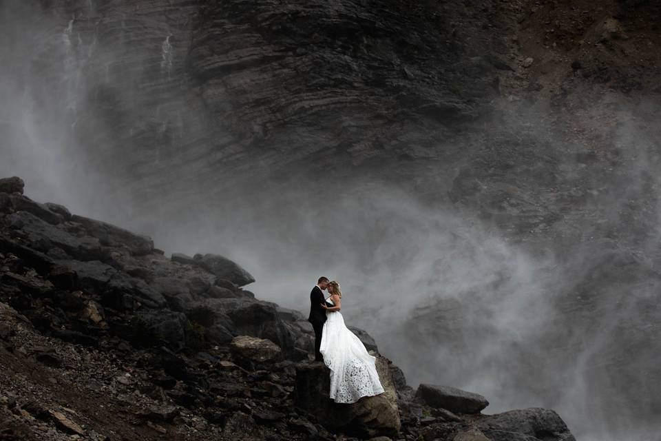 Banff Waterfall Elopement