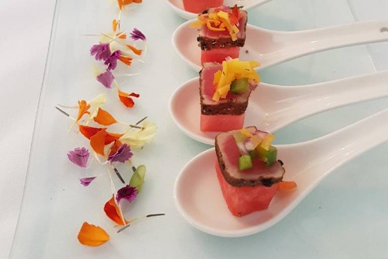 Tuna Tatki on Watermelon