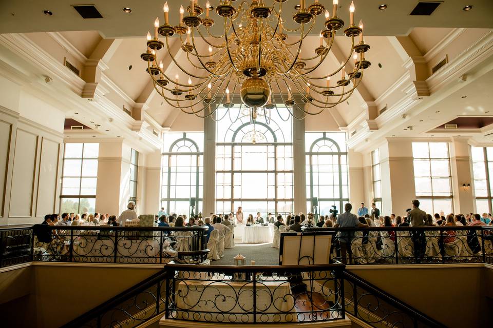 Elegant ballroom chandeliers