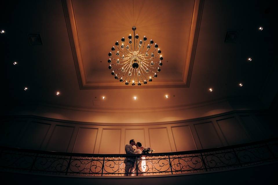 Elegant ballroom chandeliers