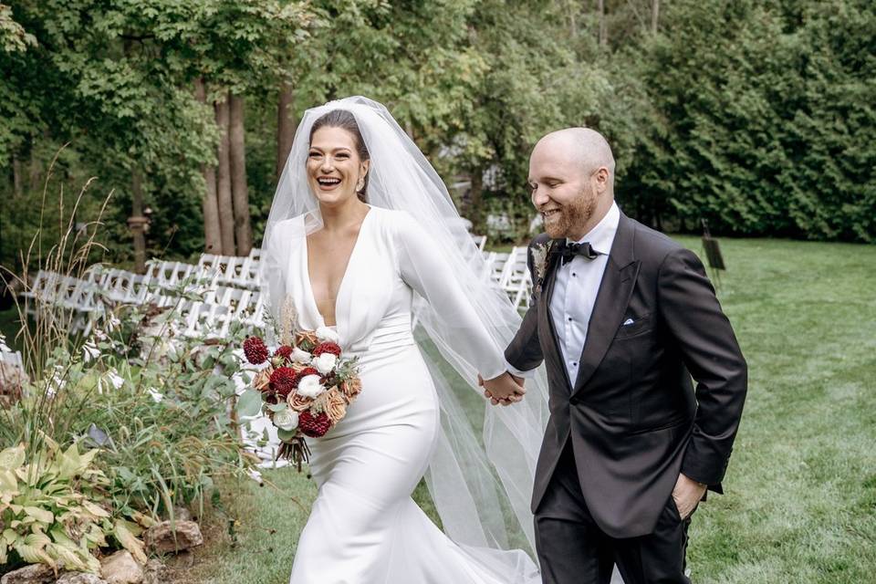 Bride and Groom after ceremony