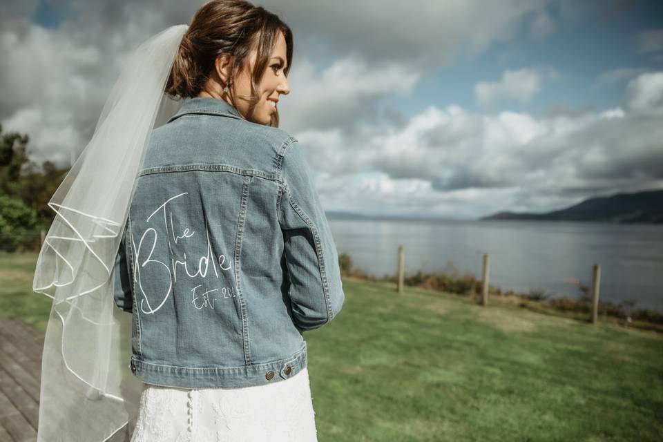 Denim bridal jacket