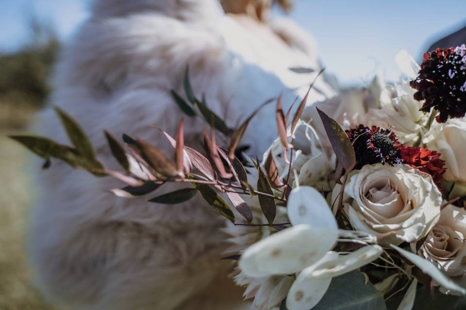 Bride and Flowers