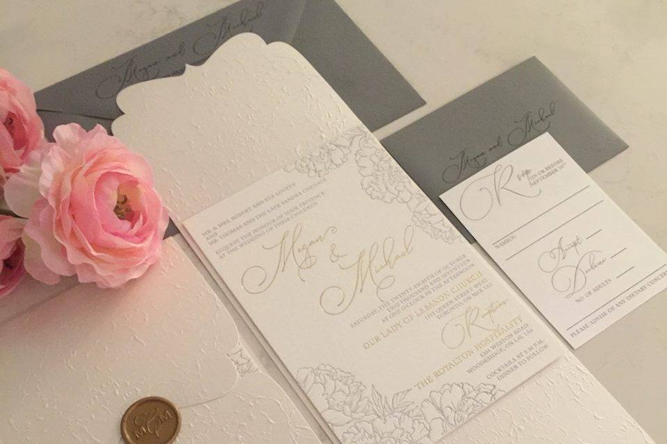 Letterpress and foil