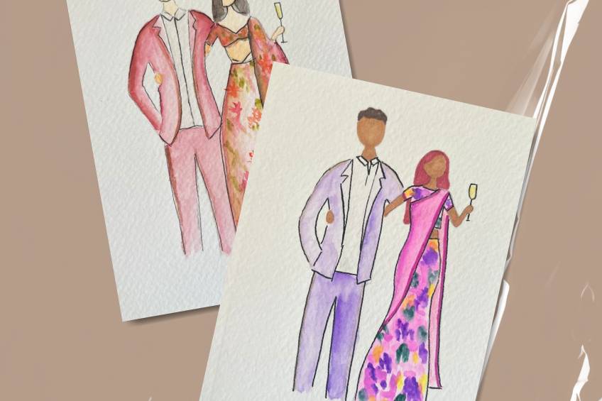 Saree wedding guests