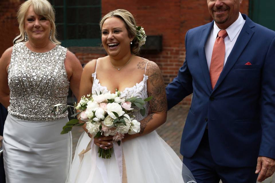 Smiling bride